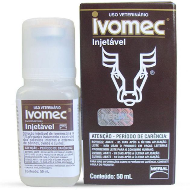 Ivomec Injetável (Ivermectina) Antiparasitário Merial - 50 ml