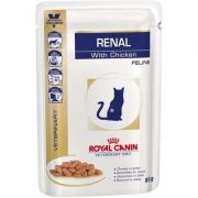 Ração Royal Canin Sachê Feline Veterinary Diet Renal Frango 