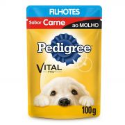Ração Úmida Pedigree Sachê Carne ao Molho para Cães Filhotes - 100 g