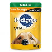 Ração Úmida Pedigree Sachê Frango ao Molho para Cães Adultos - 100 g