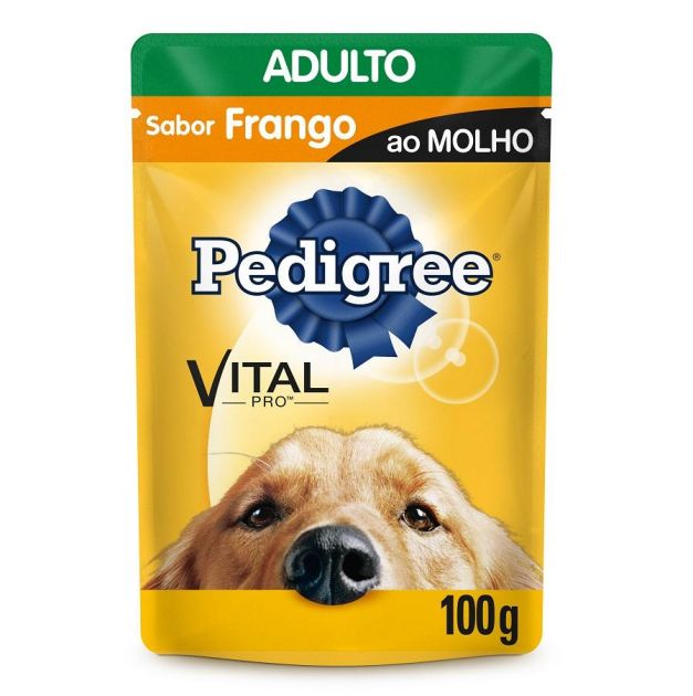 Ração Úmida Pedigree Sachê Frango ao Molho para Cães Adultos - 100 g