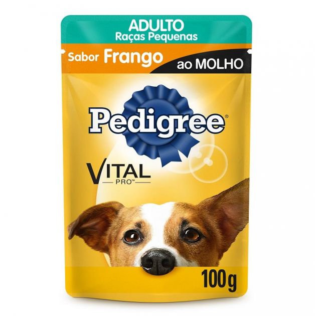 Ração Úmida Pedigree Sachê Frango ao Molho para Cães Adultos de Raças Pequenas - 100 g