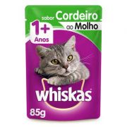 Ração Úmida Whiskas Sachê Cordeiro ao Molho para Gatos Adultos - 85 g