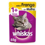 Ração Úmida Whiskas Sachê Frango ao Molho para Gatos Adultos - 85 g