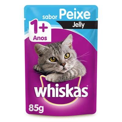Ração Úmida Whiskas Sachê Peixe Jelly ao Molho para Gatos Adultos - 85 g