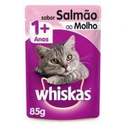 Ração Úmida Whiskas Sachê Salmão ao Molho para Gatos Adultos - 85 g