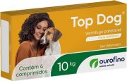 Vermifugo Ourofino Top Dog para Cães de até 10 Kg - 4 Comprimidos